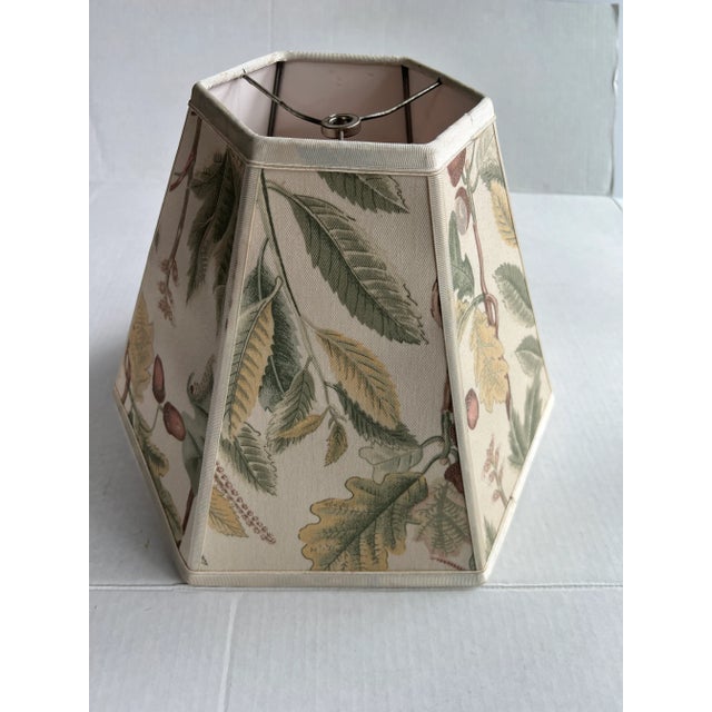 Vintage Hexagon Lampshade With Acorns and Acorn Leaf Fabric, a beautiful addition to your collected home. Combined...