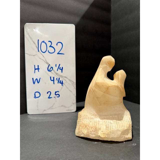 Alabaster 1960s Larry Mohr Carved Alabaster Sculpture Signed From Artist Estate For Sale - Image 8 of 8