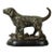 Vintage Bronze Dog Sculpture, Marble Base — Art Deco Style, 1950s For Sale