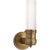 Graydon Single Bath Light in Hand-Rubbed Antique Brass with White Glass Designer: Thomas O'Brien Height: 11.5" Extension:...