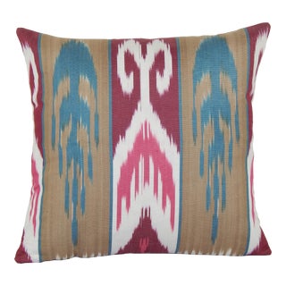Square Colorful Ikat Cushion Cover For Sale