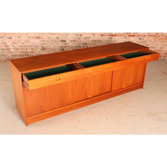 Green Mid-Century Danish Teak Sideboard, 1970s For Sale - Image 8 of 17