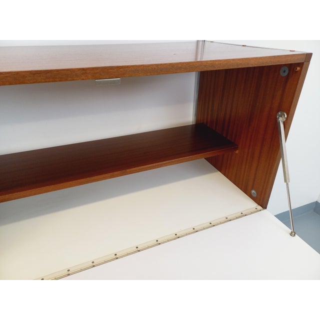 Vintage Wall-Mounted Bookcase with Secretaire Bar by Guariche Mortier Motte for Arp Minvielle, 1960s For Sale - Image 18 of 18