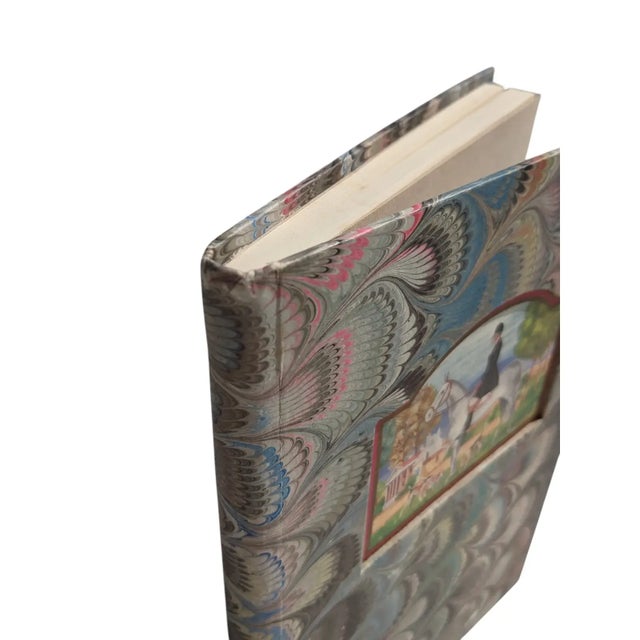 Vintage Italian Il Papiro Marbled Equestrian Sketchbook Notebook For Sale - Image 11 of 12