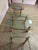 1980s Vintage Italian Brass Horn 1 Coffee and 2 End Tables Thick Glass - Set of 3 For Sale - Image 12 of 12