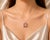 Art Deco Late 19th Century 14K Pink Rose Gold Diamond Ruby Filigree Pendant Slide For Sale - Image 3 of 3