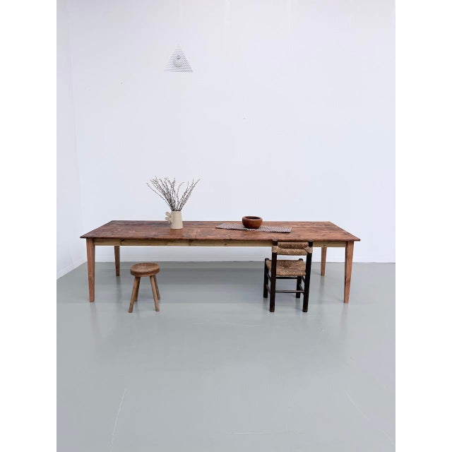 Vintage Farmhouse Table in Pine, 1950s For Sale - Image 3 of 18