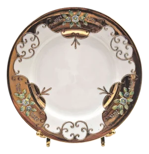 Royal Carlton Hand Painted Salad Plates Set of 4 With 24k Gold Overlay, Japan