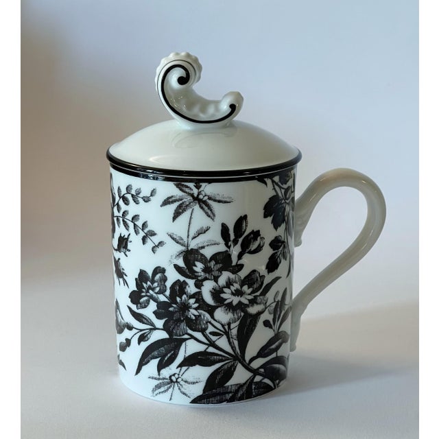 Gucci Porcelain Flowers Scroll Mug | Chairish