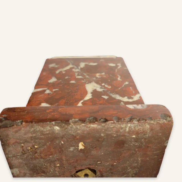 Pair of Mid 19th Century Small Napoleon III Bronze Urns With Doree Mounts and Marble Plinths For Sale - Image 12 of 13