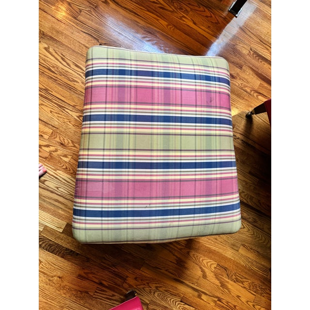 French French Louis Quinze Style Walnut and Upholstered Ottoman. Circa 1875-1895 For Sale - Image 3 of 4