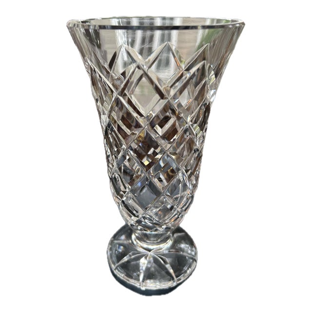 Vintage Waterford Kinsale Footed Vase, 7" For Sale