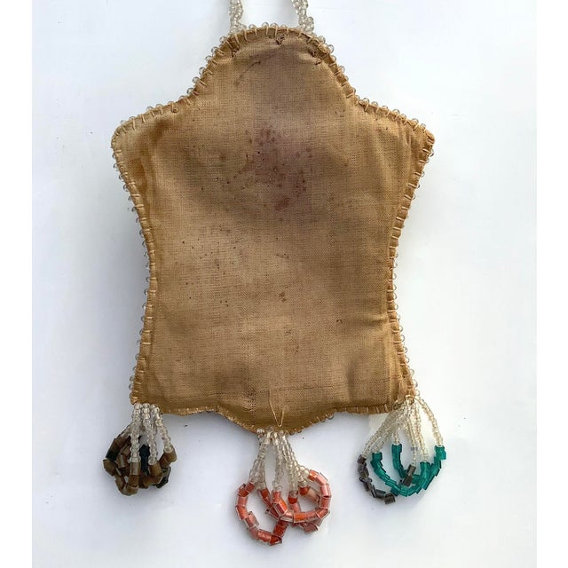 1912 Montreal Souvenir Iroquois Beadwork Wall Pocket For Sale - Image 4 of 4