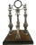 Wood Antique French Mechanical Wine Pourer Silverplate Barware Wine Taster For Sale - Image 7 of 12