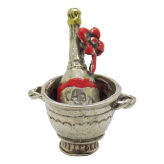 Vintage Italian Silver 800 Ice Bucket Figurine, Arezzo, 1970s For Sale