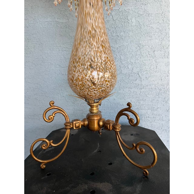 Art Deco Vintage Hollywood Regency Style Beaded Lamp For Sale - Image 3 of 10
