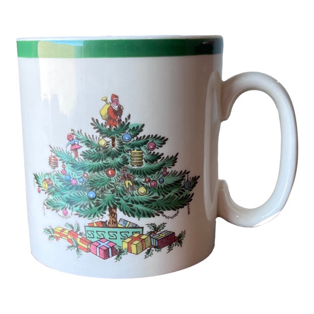 Late 20th Century Spode Christmas Tree Pattern Mug For Sale