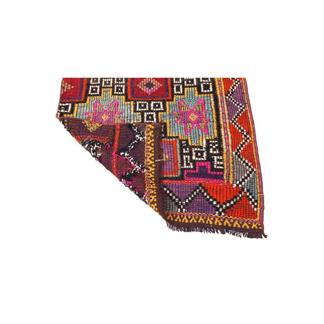Ebroidered Small Vintage Kilim Rug - 2`7″ X 4`3″ Ft. For Sale In Los Angeles - Image 6 of 6