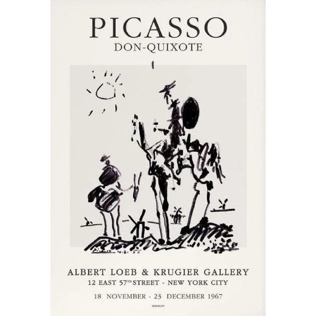 Don Quixote Screenprint Exhibition Poster after Picasso For Sale - Image 5 of 5