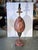 Baroque Curiosity Cabinet Faux Rouge Marble Hand Painted Faux Ostrich Egg Candelholder For Sale - Image 10 of 10