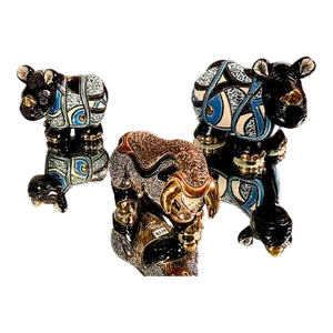 Trio Lot of of DeRosa Rinconada Collectible by Hand Sculptures From Uruguay 2007 -2014