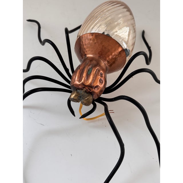 Italian Spider Wall Light Sconce with Yellow Glass Body, 1960s For Sale - Image 6 of 12