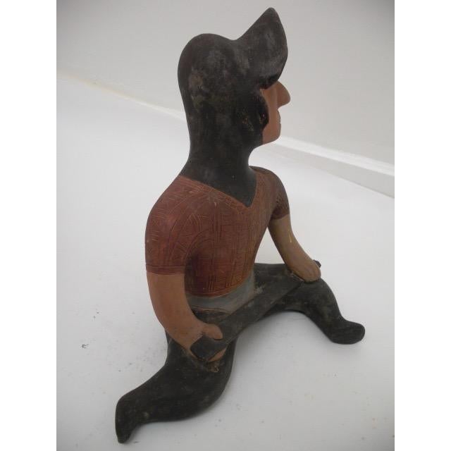 Vintage Terra Cotta Conquistador Sculpture For Sale - Image 4 of 10
