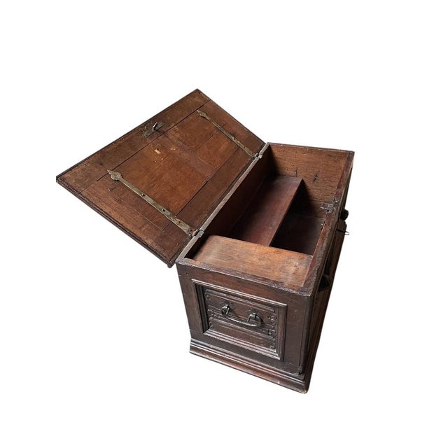 Brown Small Renaissance Coffer, Holland, 1650s-1670s For Sale - Image 8 of 12