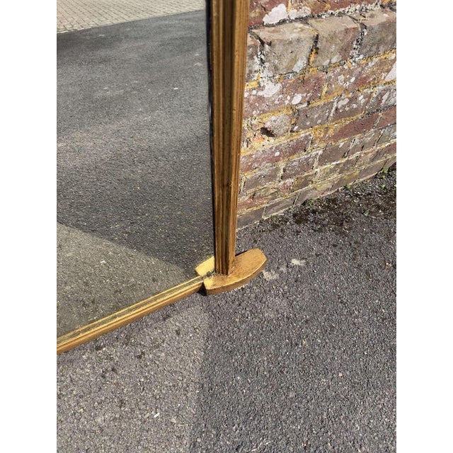Large Antique English Arched Top Gilt Overmantle Mirror, 19th Century For Sale - Image 4 of 8