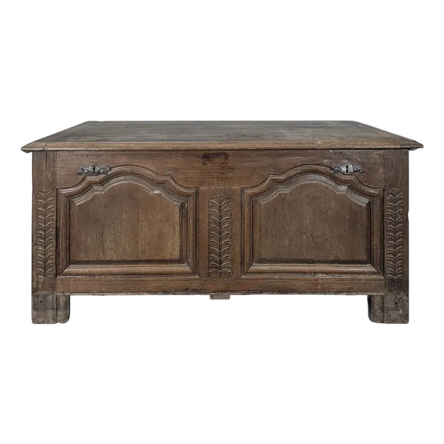 Antique Solid Oak Chest, 1700s For Sale