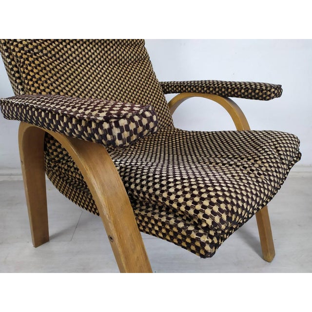Set of Bow Wood Armchairs from Baumann, 1970s For Sale - Image 9 of 15