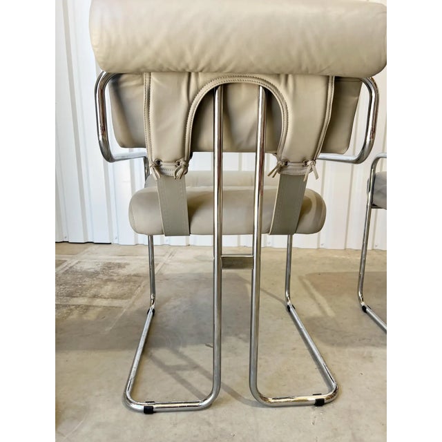 Light Grey 'Tucroma' Chairs by Guido Faleschini for I4 Mariani, 1980s, Signed For Sale - Image 10 of 18