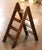 Vintage English Walnut Four-Step Library Ladder With Brass Accents For Sale In Dallas - Image 6 of 9