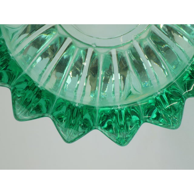 Art Deco Bowl in Green Moulded Glass by Pierre D'Avesn, 1940 For Sale - Image 6 of 7