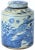 Large Chinoiserie Porcelain Blue White Pheasant Tea Jar For Sale - Image 4 of 4