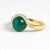 Modern Wave Design Green Onyx and Topaz Ring in Silver, Gold, Size 6 For Sale - Image 3 of 9
