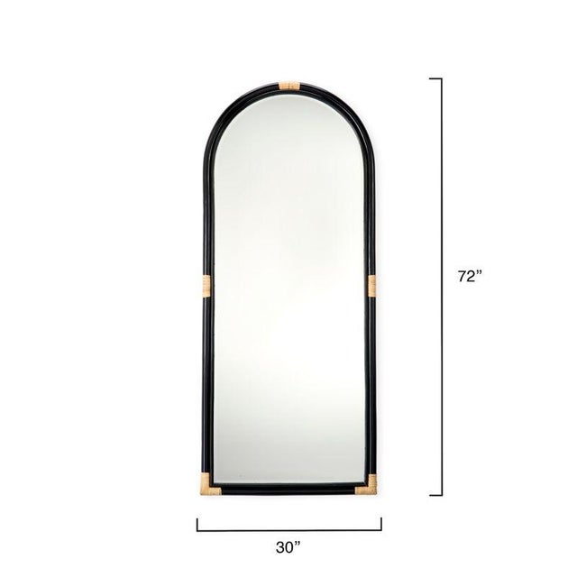 Coastal Jamie Young Saltwater Floor Mirror, Black For Sale - Image 3 of 5