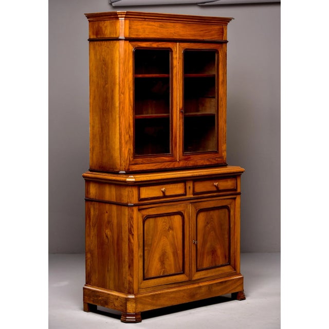 Brown 19th Century Louis Philippe Style Mahogany Buffet a Deux Corps For Sale - Image 8 of 13