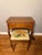 Contemporary Antique, Functional Electric Sewing Machine Model 15-91 Wooden Desk With Needlepoint Bench For Sale - Image 3 of 6