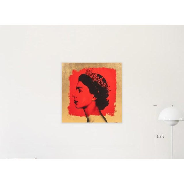 Queen Elizabeth II Pop Art. Acrylic and silkscreen on canvas. Ready to hang with signature at the back.