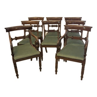 Antique Regency Mahogany Dining Chairs, 1830, Set of 8 For Sale