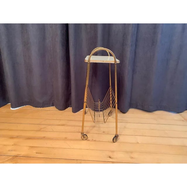 Beige Mobile Newspaper Holder, 1960s For Sale - Image 8 of 12