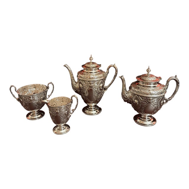 Early 1900s Walker & Hall English Sterling Tea Service- 4 Pieces For Sale