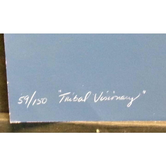 Impressionist Kim Means"Tribal Visionary" Hand Signed Unframed Artwork For Sale - Image 3 of 3