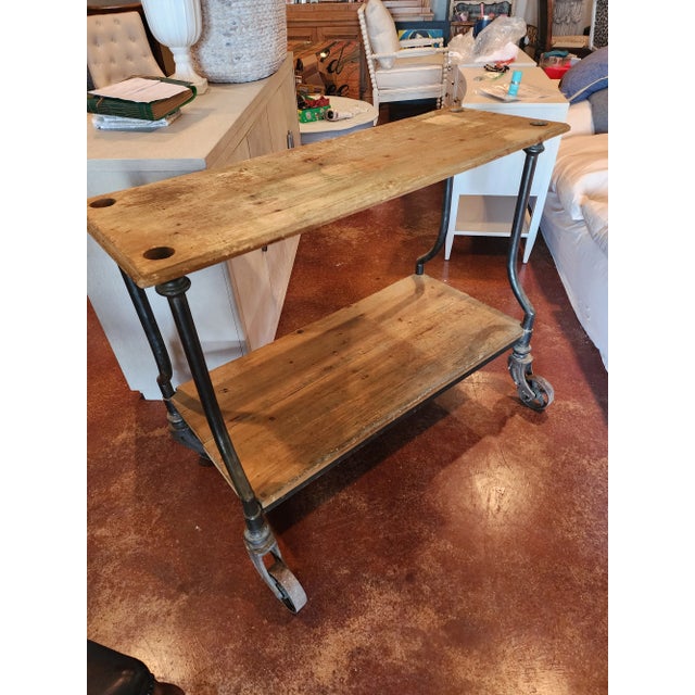 1920s Antique Industrial Display Table For Sale - Image 5 of 6