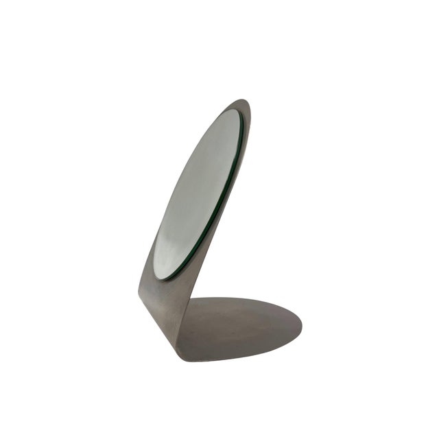 Metal Mid-Century Modern French Table Mirror, 1970s For Sale - Image 7 of 15
