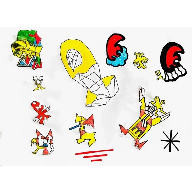 Fred Bugs Untitled Artwork mixed media on paper Year: 2021 to 2023 This piece is attributed to the mentioned...