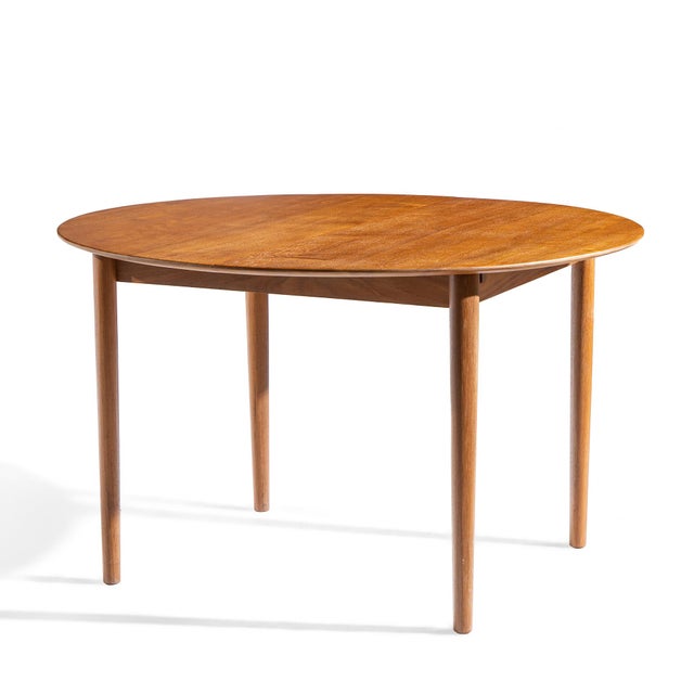 Brown Moreddi Style Mid Century Danish Teak Expanding Dining Table With 1 Leaf For Sale - Image 8 of 10