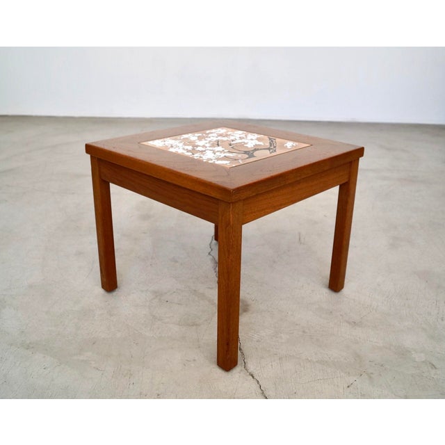 Beautiful authentic vintage Mid-century Modern side table for sale. Designed in the 1960’s by John Keal for Brown Saltman,...