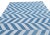 Sky Blue Handmade Cotton Flat Weave Rug. Zig Zag Stone Washed Sky Blue & White Striped Dhurrie - 8'x10' For Sale - Image 8 of 11